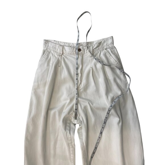 Free People White Barcelona Balloon Pleated Pants 12 - Picture 13 of 16